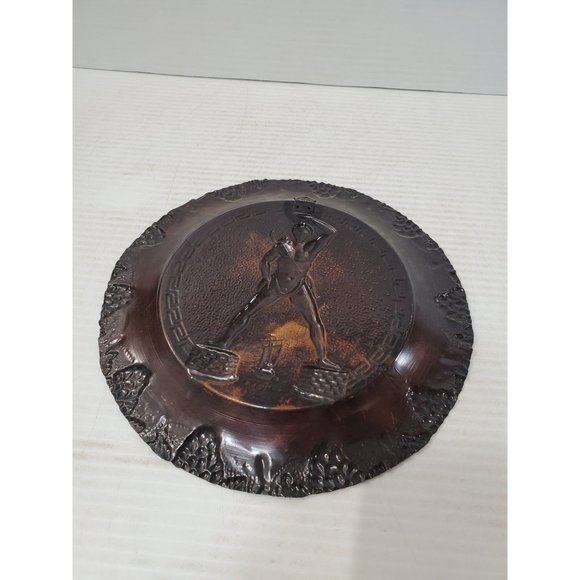 Vintage etched copper tray.copper tray table top.copper table top Vintage,copper - Picture 8 of 10